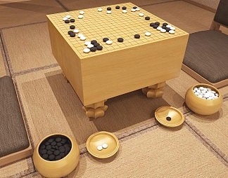 现代围棋3D模型下载