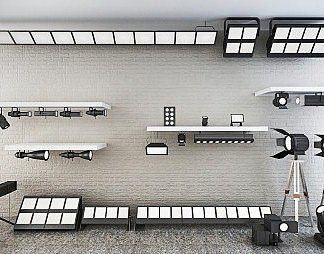 现代射灯3D模型下载