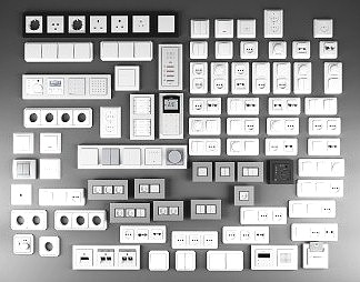 现代开关3D模型下载