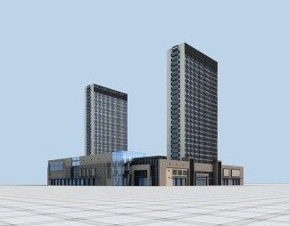 现代办公楼3D模型下载