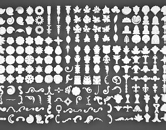 欧式雕花3D模型下载