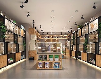 工业LOFT宠物店3D模型下载