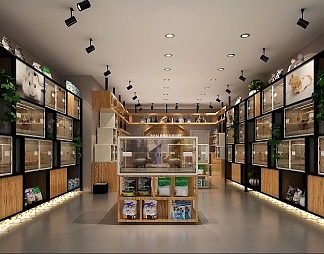 工业LOFT宠物店3D模型下载