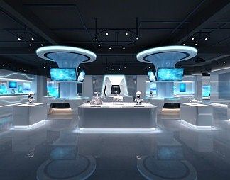 现代展厅3D模型下载