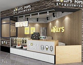 工业LOFT甜品店3D模型下载