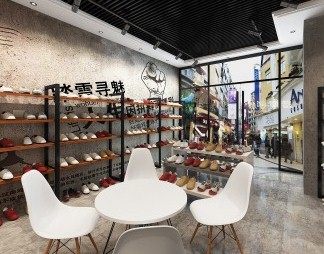 工业LOFT鞋店3D模型下载