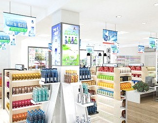 现代便利店3D模型下载