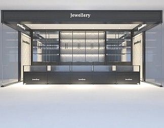 现代店面3D模型下载