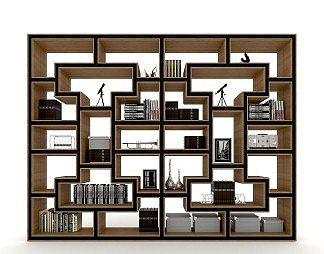 现代书架3D模型下载