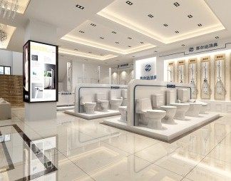 现代卫浴专卖店3D模型下载