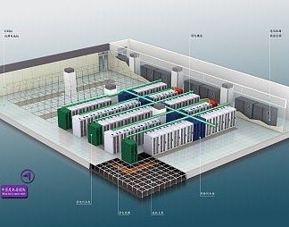 现代机房3D模型下载