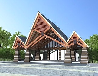 现代建筑3D模型下载