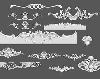 欧式雕花3D模型下载