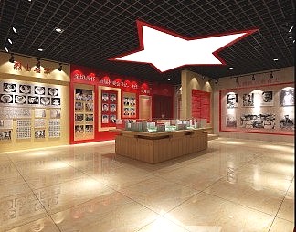 现代展厅3D模型下载