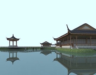 中式古建3D模型下载