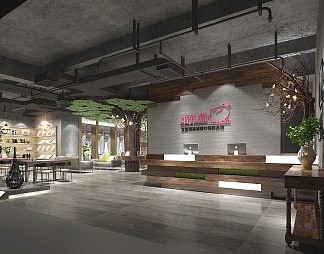 工业LOFT婚纱摄影店3D模型下载