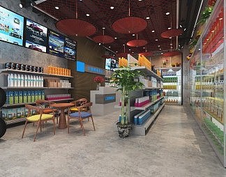 工业LOFT便利店3D模型下载