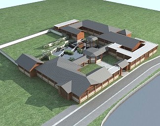 中式古建3D模型下载