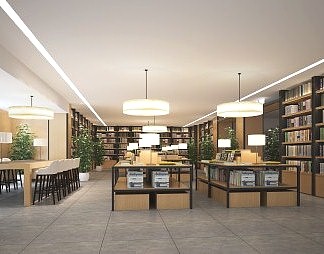 工业LOFT书店3D模型下载