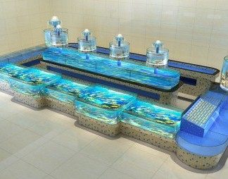 现代海鲜池3D模型下载
