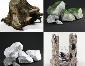 现代石头3D模型下载