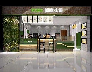 工业LOFT小吃店3D模型下载