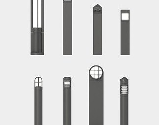现代路灯3D模型下载