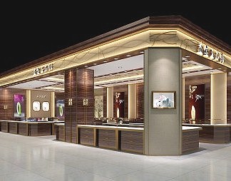 新中式珠宝店3D模型下载