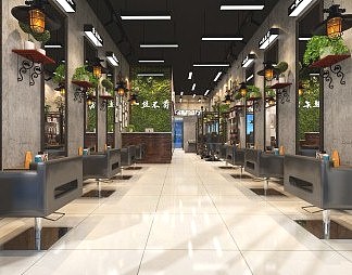 地中海理发店3D模型下载