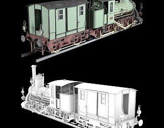 现代火车3D模型下载