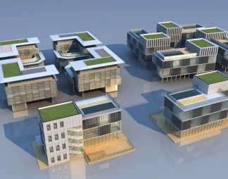 现代建筑3D模型下载
