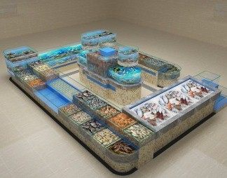 现代海鲜池3D模型下载