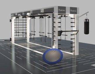 现代健身器材3D模型下载