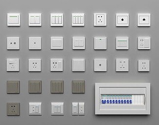 现代开关3D模型下载