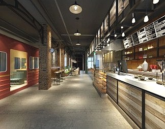 工业LOFT蛋糕店3D模型下载