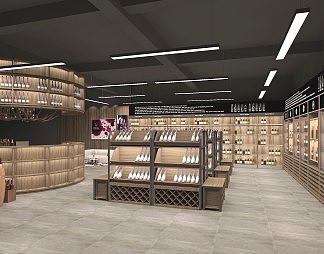 美式店面3D模型下载