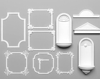 欧式线条3D模型下载