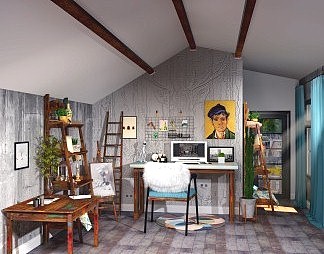 工业LOFT工作室3D模型下载