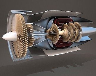 现代发动机3D模型下载