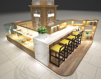 工业LOFT蛋糕店3D模型下载