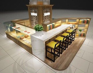 工业LOFT蛋糕店3D模型下载