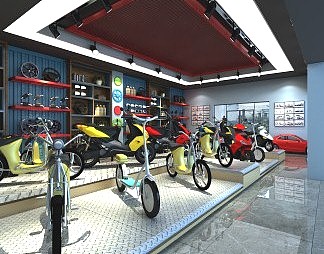 现代展厅3D模型下载