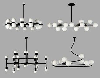 现代吊灯3D模型下载