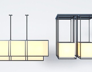 新中式吊灯3D模型下载