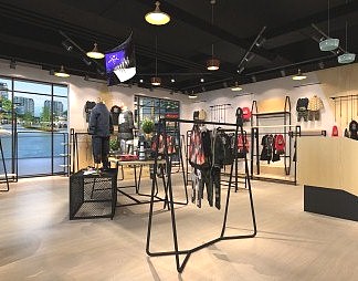 工业LOFT服装店3D模型下载