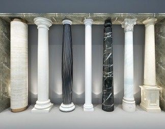 欧式罗马柱3D模型下载