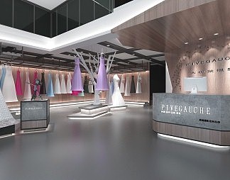 工业LOFT服装店3D模型下载