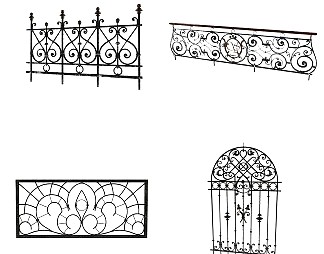简欧围栏3D模型下载