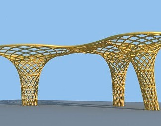 现代大门3D模型下载