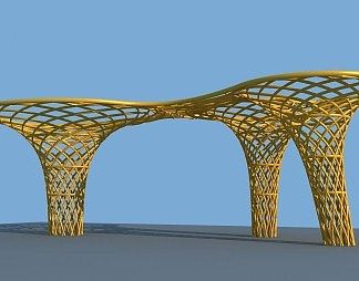 现代大门3D模型下载